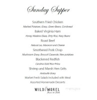 Wild Morel menu