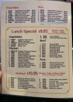 China Garden menu