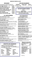 S.c. Cafe menu