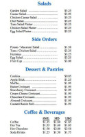 Bagel Street Cafe menu