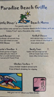 Paradise Beach Grille menu