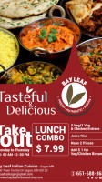 Bay Leaf Indian Cuisine menu