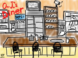 O J's Diner outside