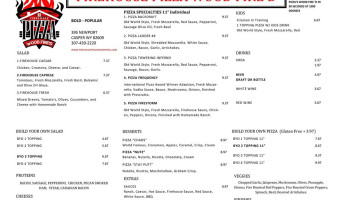 Firehouse Pizza Wood Fired menu