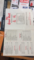 Great Wall Chinese menu