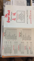 Great Wall Chinese menu