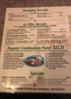 La Villa Mexican menu