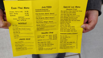 Pho Thai-lao Kitchen menu