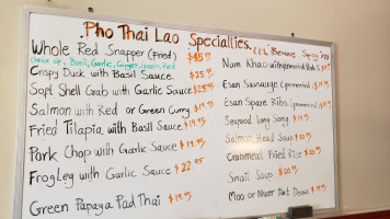 Pho Thai-lao Kitchen menu