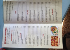 Asian Cafe menu