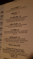 The Paper Canoe menu