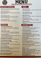 Burrito Azteca menu