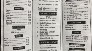 Charros Mexican Food menu