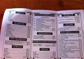 Charros Mexican Food menu