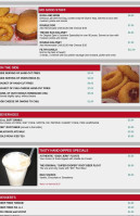 Dyer's Burgers menu