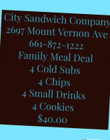 The Original City Sandwich Company food