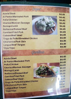 Taqueria Las Delicias menu