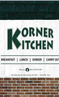 Korner Kitchen menu