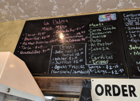 La Palma Mexican menu