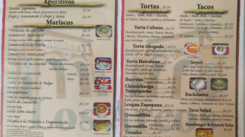 Los Arcos Mexican menu