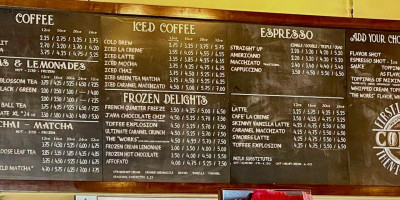 Perks Coffee Shop Cafe menu