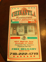 Chinantla menu