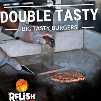 Relish Big Tasty Burgers! food