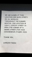 Lovejoy Pizzeria food