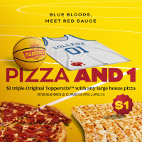 Toppers Pizza food