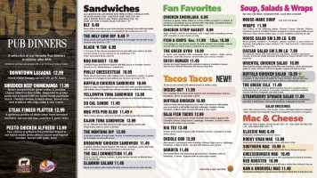 Montana Brewing Company menu