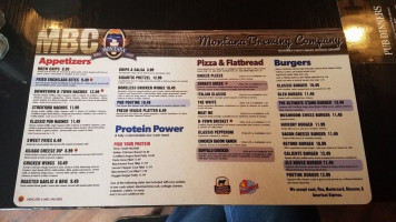 Montana Brewing Company menu