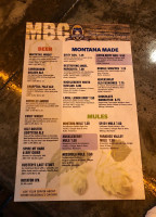 Montana Brewing Company menu