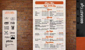 600 East Cafe menu