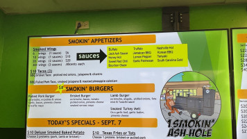 1 Smokin Ash Hole menu