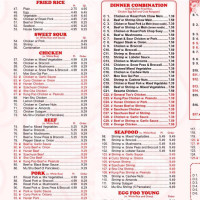 China One Llc menu