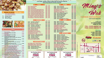 Great Ming’s Wok menu