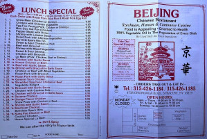 Beijing Chinese Food menu