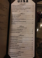 Cavalier Room menu