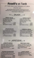 Roselli's On 10th menu