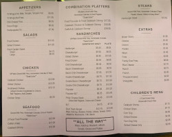 Harris Landing menu