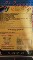 El Zarape menu