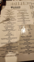 The Como And Lounge menu