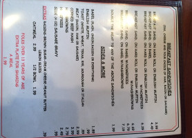 Corner Diner Too menu