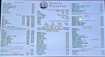 The Famous 727 At Venice Pizzeria menu