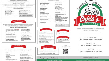 Guida's Pizzeria menu