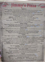 Jimmy's Pizza menu