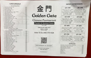 Golden Gate menu