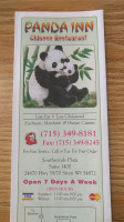 Panda Inn menu