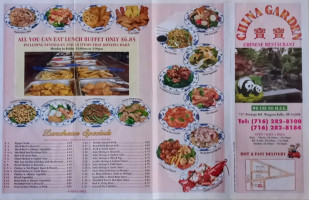 China Garden menu