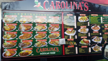 Carolina's Méxican Food menu